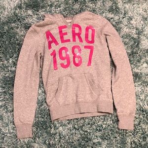 Grey and pink Aeropostale sweatshirt